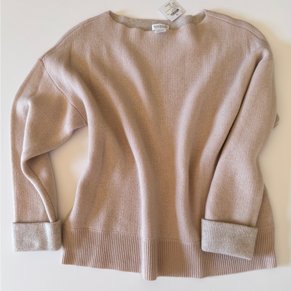 CLUB MONACO Beautiful Light Camel Cashmere Sweater New W/ Tag XS But Runs Big
